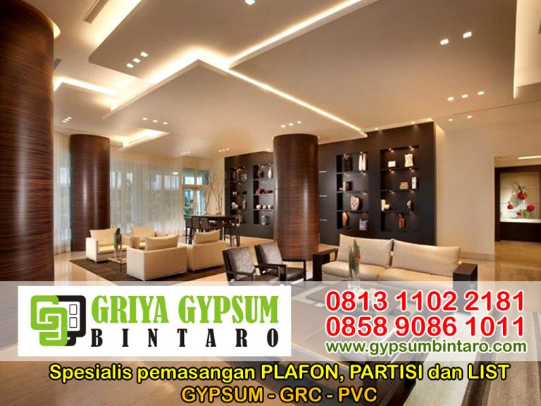 Plafon Gypsum Minimalis Modern Ciledug Tangerang – Harga Partisi